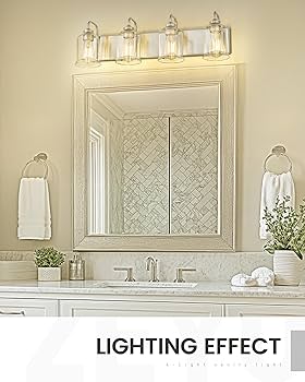 zeyu 28.5 Inch Bathroom Wall Light Over Mirror, 4-Light